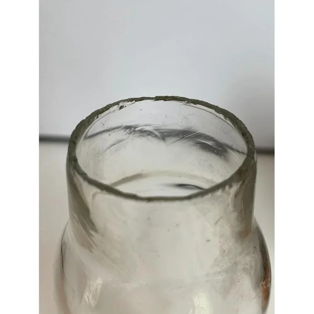 Vintage Brass Miniature Finger‎ Oil Lamp with Clear Glass Hurricane Chimney